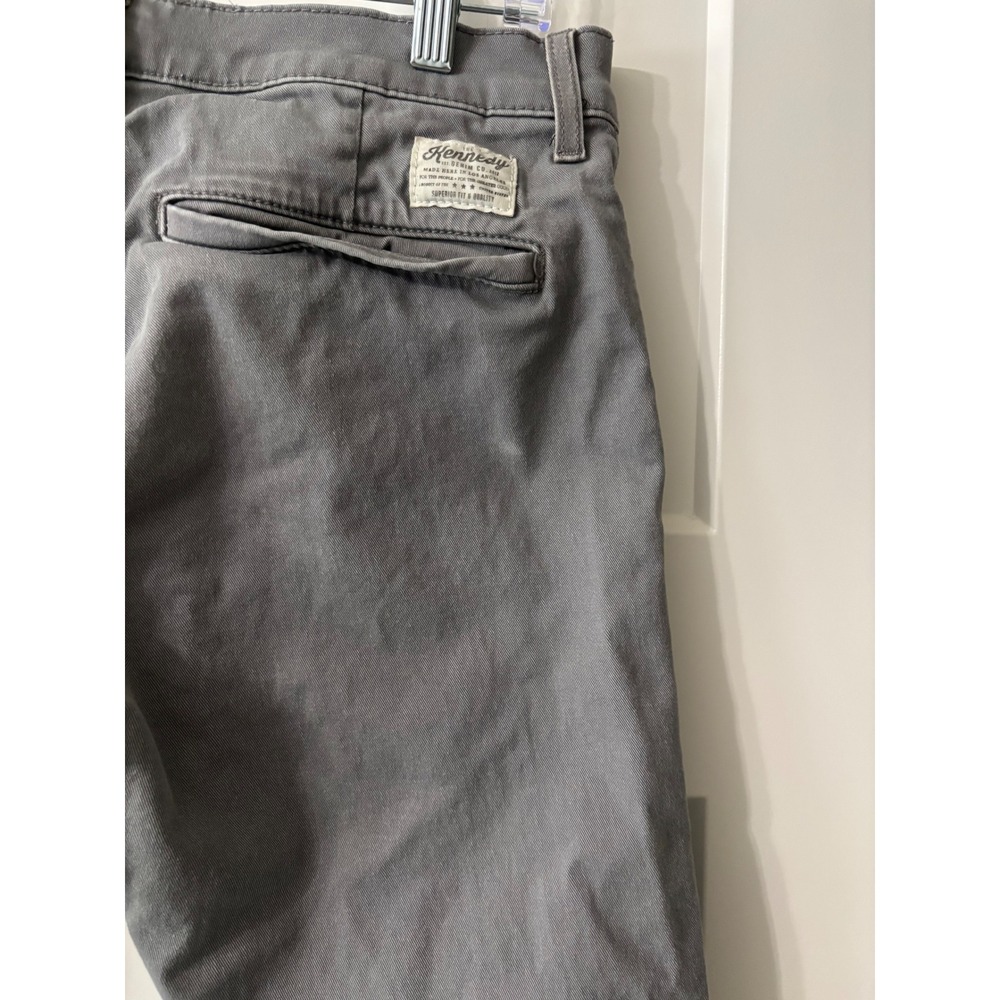 Kennedy Denim Co Mens Grey Chino Pants Size 32 Made in USA Cotton Lycra Blend - Picture 4 of 7